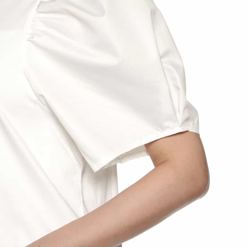 BARNEYS NEW YORK ウォッシャブル ボリュームスリーブカットソー WHITE