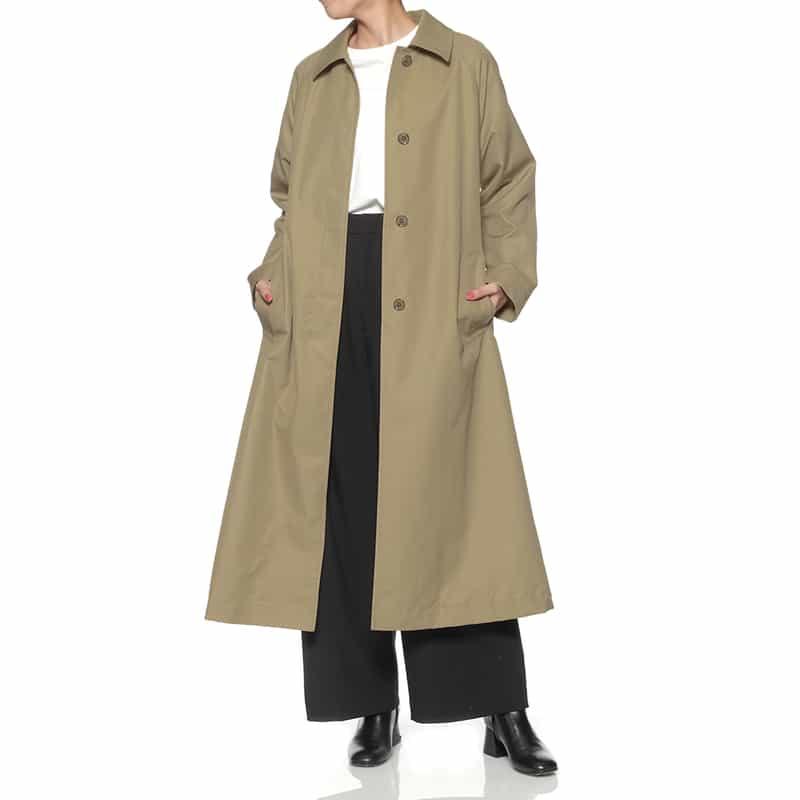BARNEYS NEW YORK 撥水加工 ステンカラーコート BEIGE