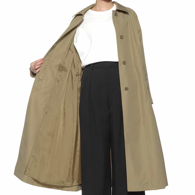 BARNEYS NEW YORK 撥水加工 ステンカラーコート BEIGE