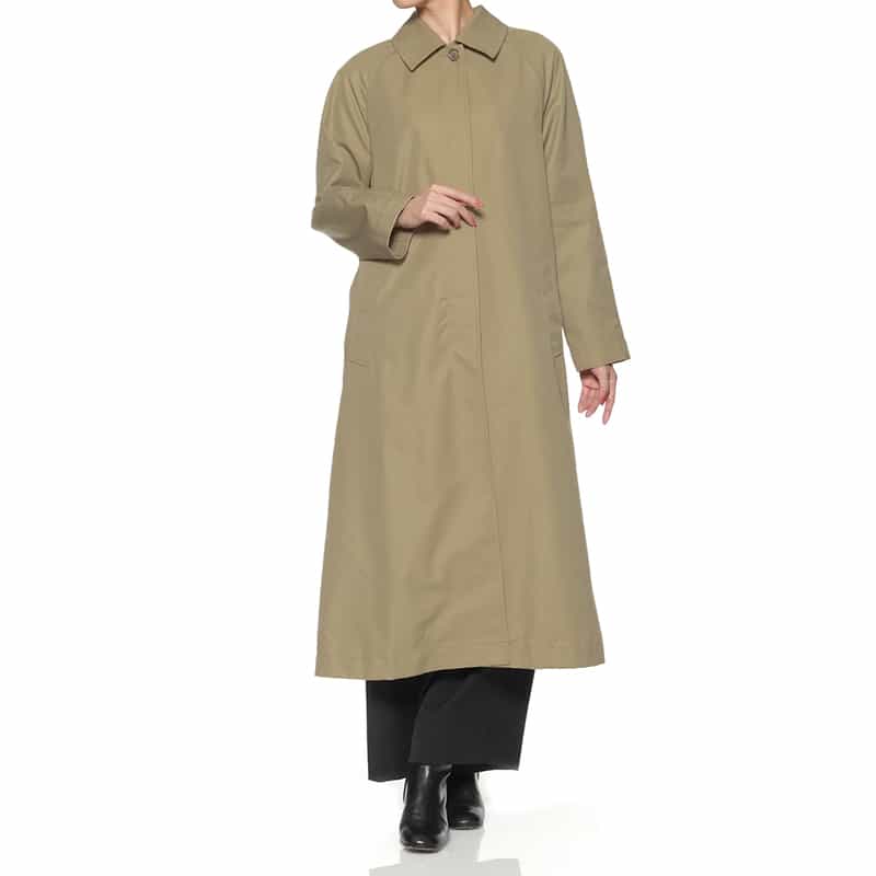 BARNEYS NEW YORK 撥水加工 ステンカラーコート BEIGE