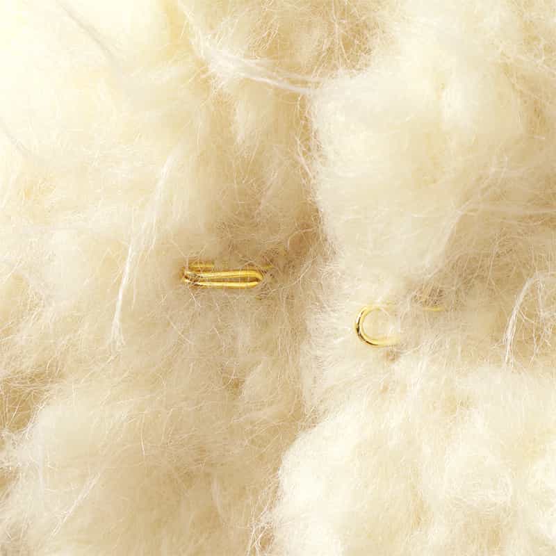 BARNEYS NEW YORK フェイクファー ノーカラージャケット IVORY