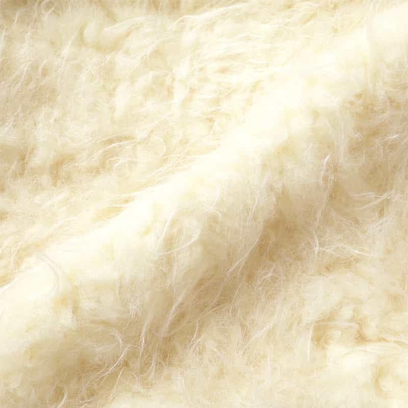 BARNEYS NEW YORK フェイクファー ノーカラージャケット IVORY