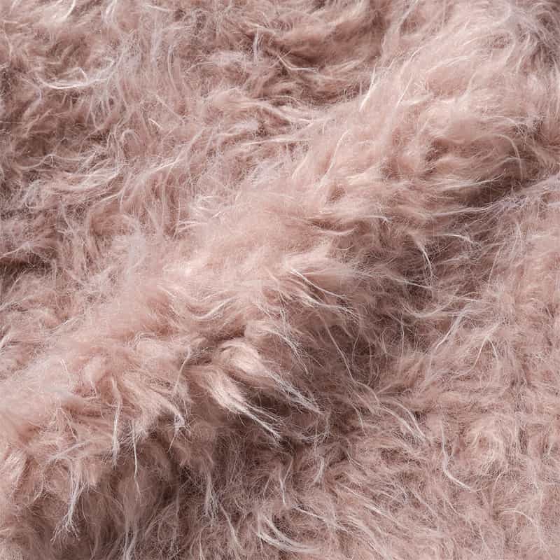 BARNEYS NEW YORK フェイクファー ノーカラージャケット PINK