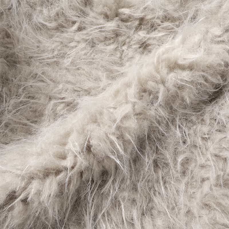 BARNEYS NEW YORK フェイクファー ノーカラージャケット GRAY