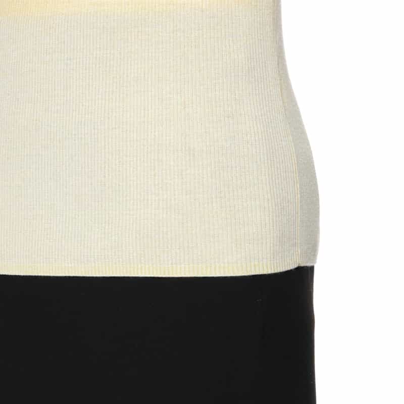 BARNEYS NEW YORK タートルネック ウールリブニットプルオーバー WHITE