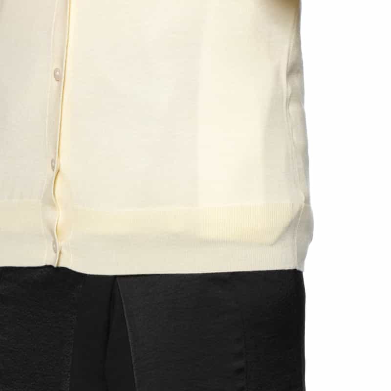 BARNEYS NEW YORK Vネック ウールニットカーディガン WHITE