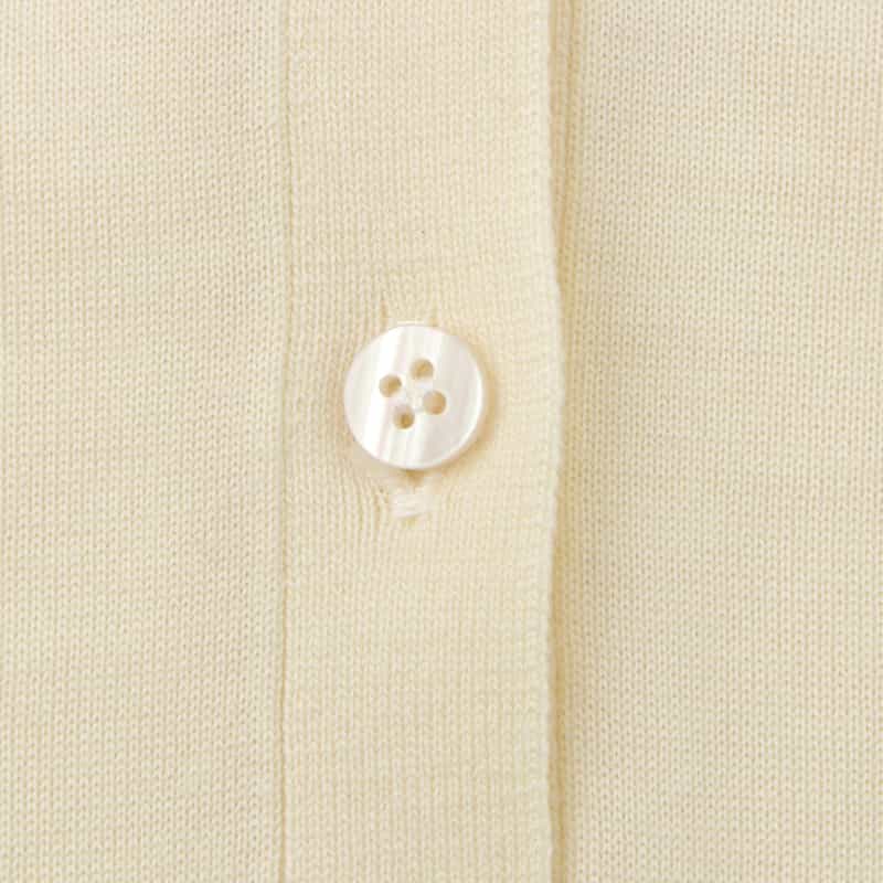 BARNEYS NEW YORK Vネック ウールニットカーディガン WHITE