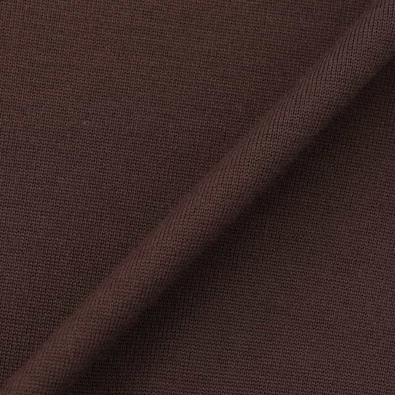 BARNEYS NEW YORK クルーネック ウールニットプルオーバー BROWN