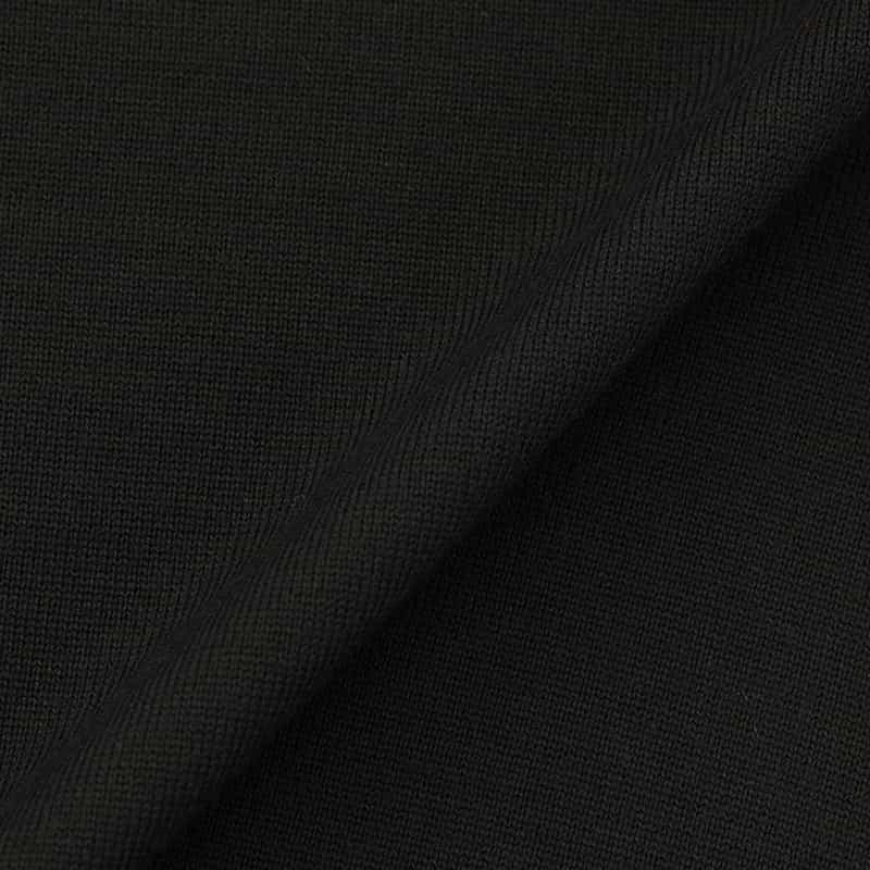 BARNEYS NEW YORK クルーネック ウールニットプルオーバー BLACK