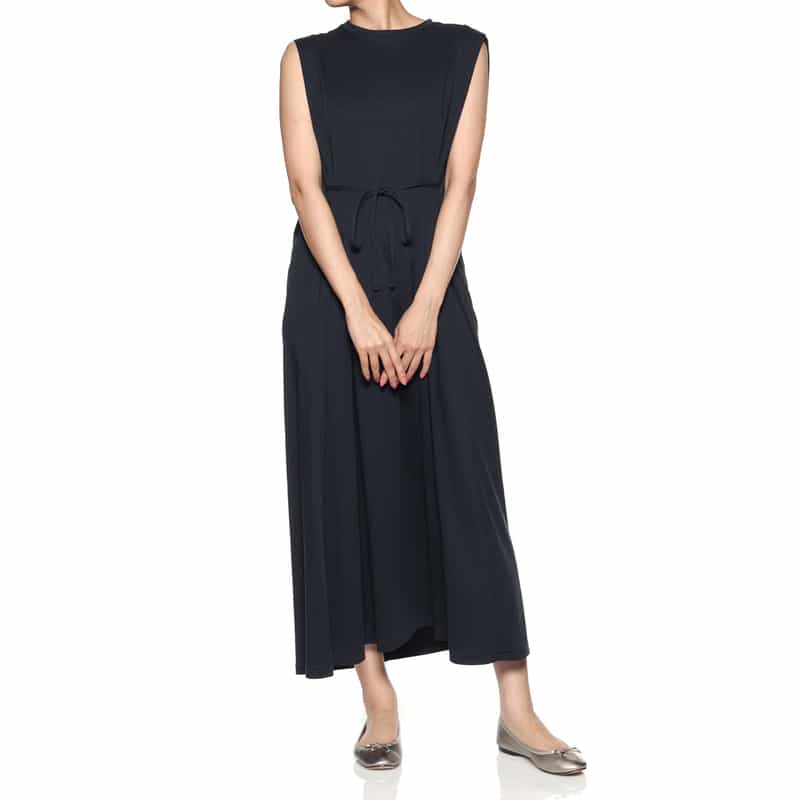 BARNEYS NEW YORK ウォッシャブル カットソードレス NAVY