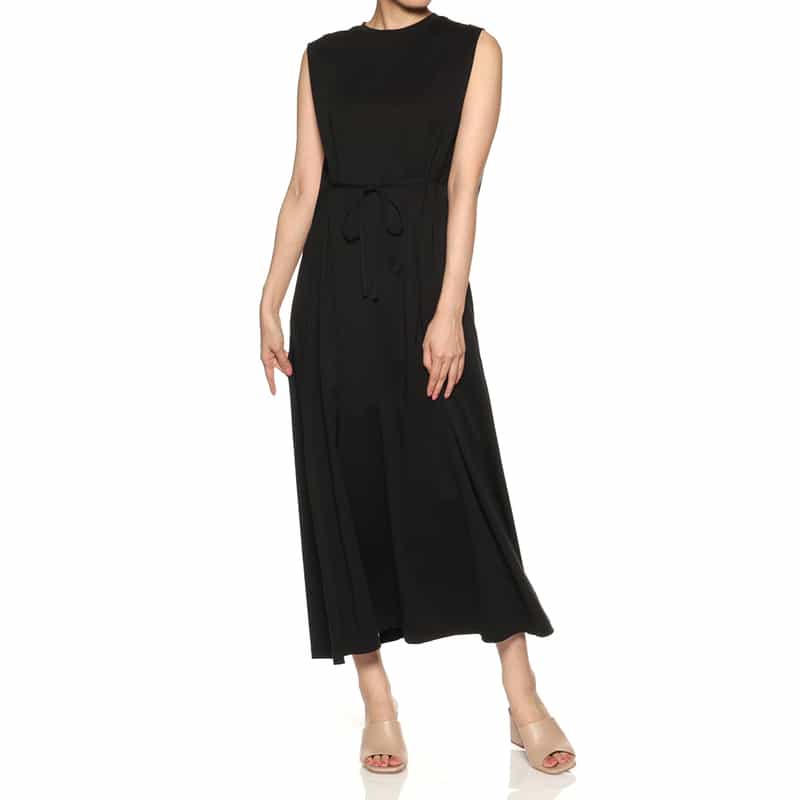 BARNEYS NEW YORK ウォッシャブル カットソードレス BLACK