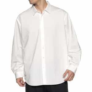 【美品】BARNEYS NEWYORK メンズ プルオーバーシャツ(白) 美品】BARNEYS NEWYORK メンズ プルオーバーシャツ(白)