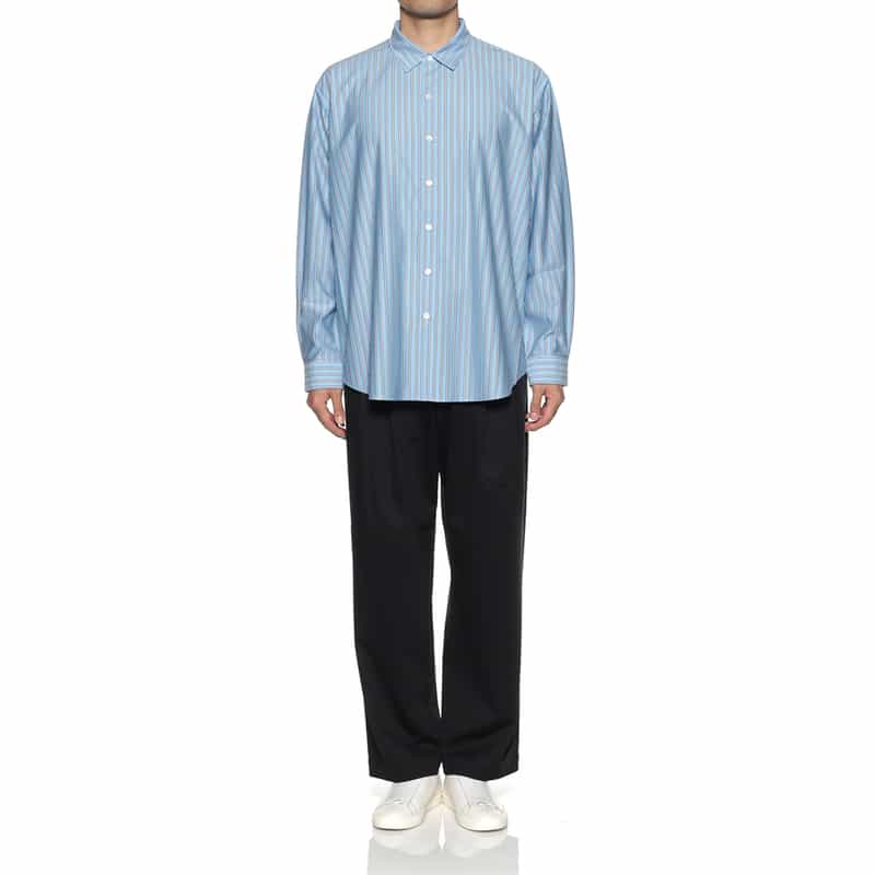 KANEMASA PHIL. KANEMASA PHIL.＜カネマサフィル＞ バーニーズ　ニューヨーク限定 ストライプ柄カジュアルシャツ BLUE