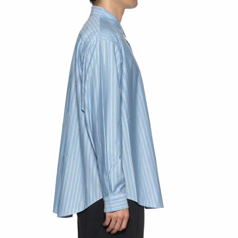 KANEMASA PHIL. KANEMASA PHIL.＜カネマサフィル＞ バーニーズ　ニューヨーク限定 ストライプ柄カジュアルシャツ BLUE