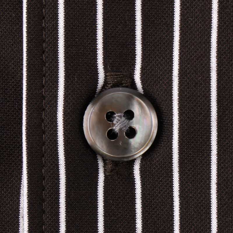 KANEMASA PHIL. KANEMASA PHIL.＜カネマサフィル＞ バーニーズ　ニューヨーク限定 ストライプ柄カジュアルシャツ DARK BROWN