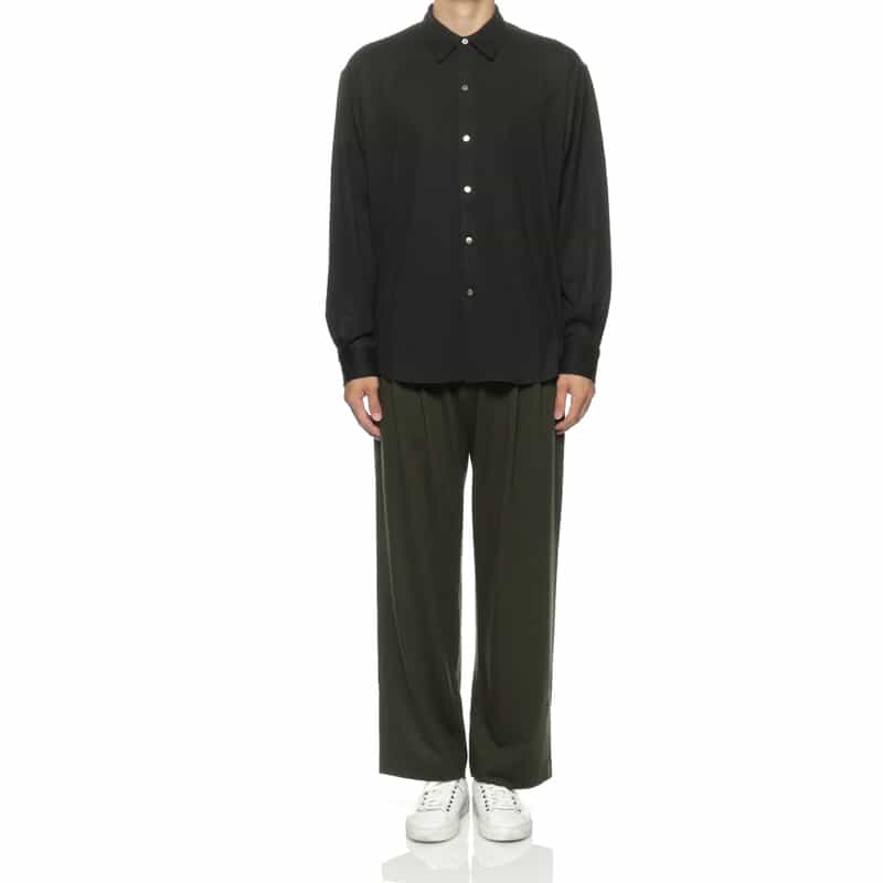 KANEMASA PHIL. KANEMASA PHIL.<カネマサフィル> バーニーズ ニューヨーク限定 カシミヤ混カジュアルシャツ DARK GRAY