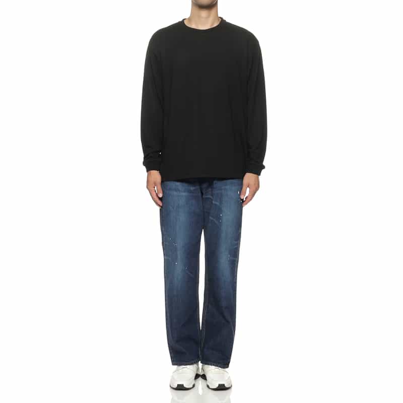 KANEMASA PHIL. KANEMASA PHIL.<カネマサフィル> バーニーズ ニューヨーク限定 ウールカシミヤ素材 ロングスリーブカットソー BLACK