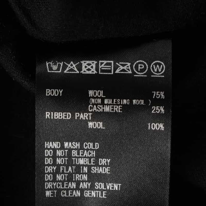 KANEMASA PHIL. KANEMASA PHIL.<カネマサフィル> バーニーズ ニューヨーク限定 ウールカシミヤ素材 ロングスリーブカットソー BLACK