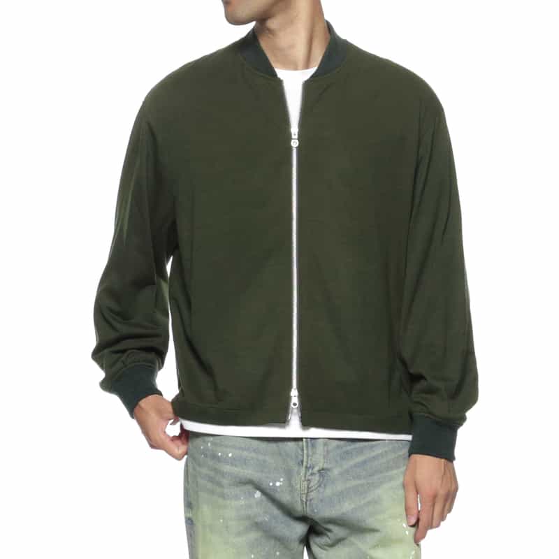 KANEMASA PHIL. KANEMASA PHIL.<カネマサフィル> バーニーズ ニューヨーク限定 ウールカシミヤ ボンバージャケット DARK GREEN