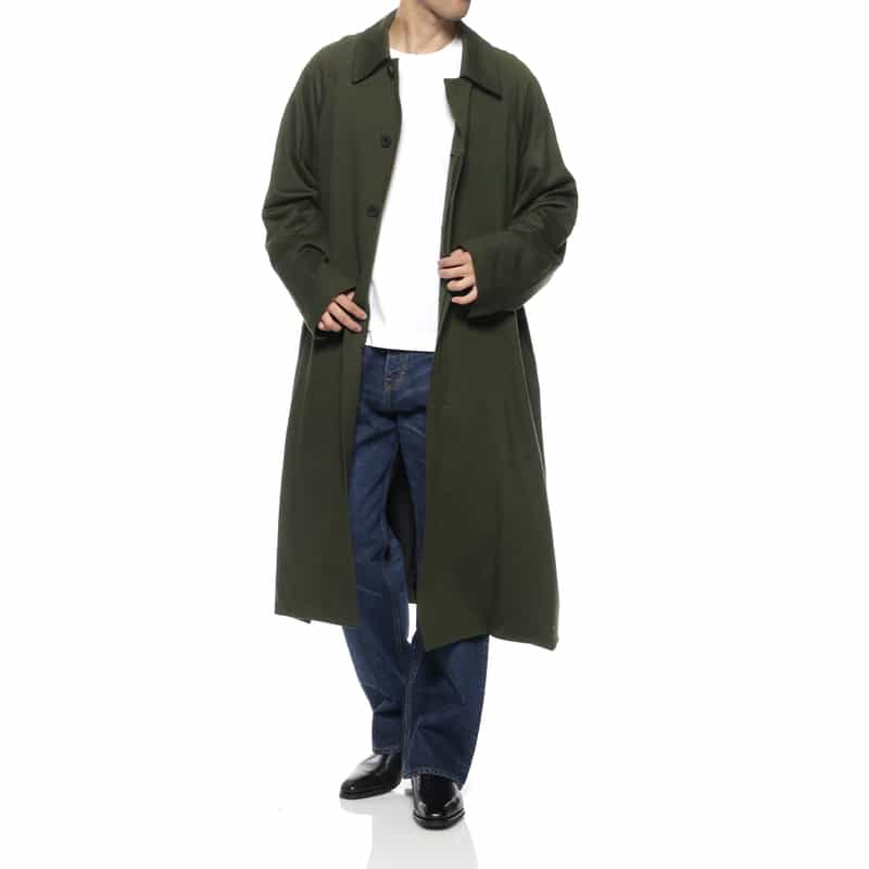 KANEMASA PHIL. KANEMASA PHIL.<カネマサフィル> バーニーズ ニューヨーク限定 ウールカシミヤ イージーコート DARK GREEN