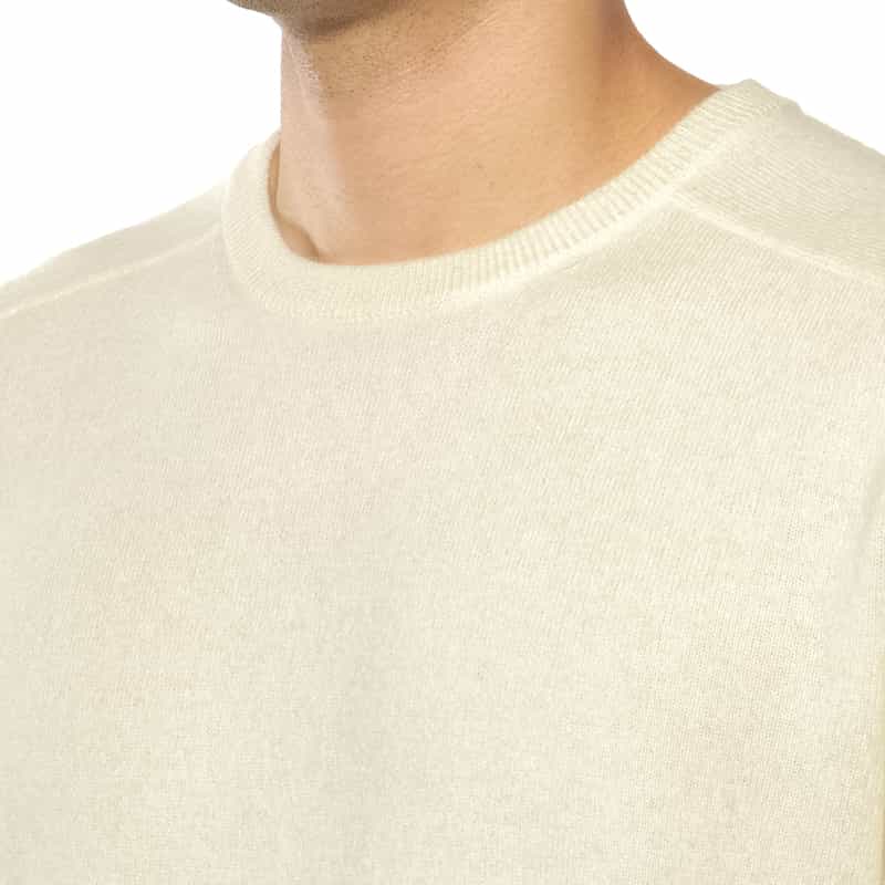 BARNEYS NEW YORK カシミヤ クルーネックニットプルオーバー OFF WHITE