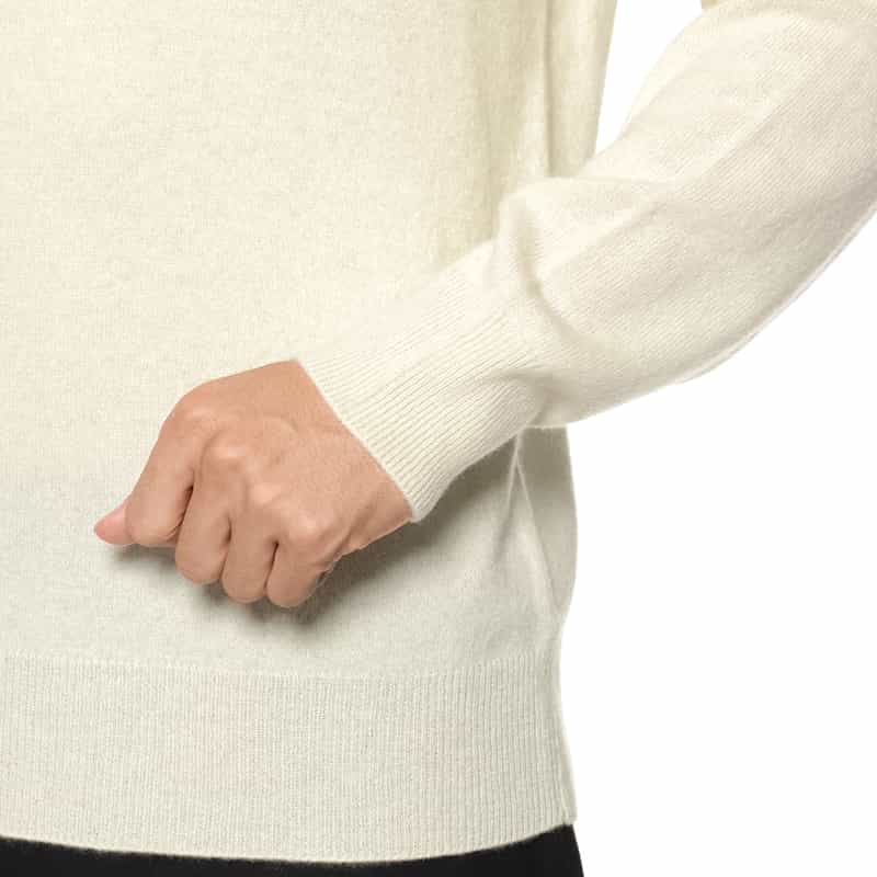 BARNEYS NEW YORK カシミヤ クルーネックニットプルオーバー OFF WHITE