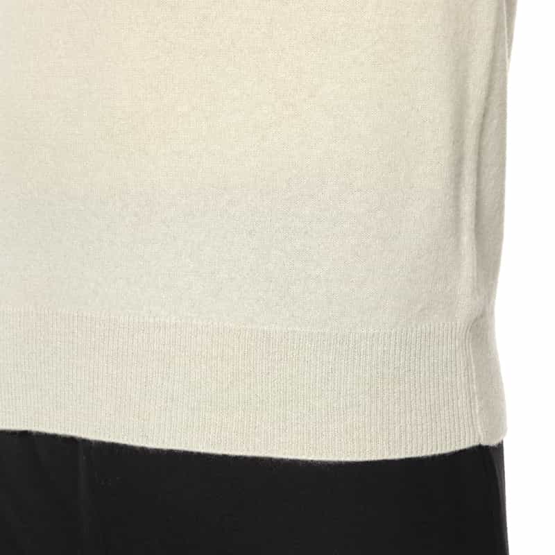 BARNEYS NEW YORK カシミヤ クルーネックニットプルオーバー OFF WHITE