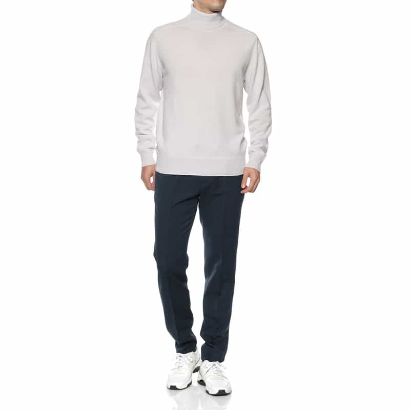 BARNEYS NEW YORK カシミヤ  タートルネックニットプルオーバー GRAY