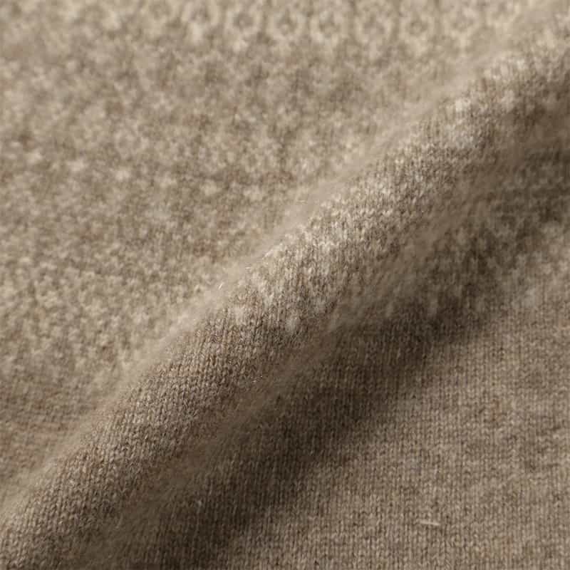 BARNEYS NEW YORK カシミヤ ノルディック柄ニットプルオーバー BEIGE