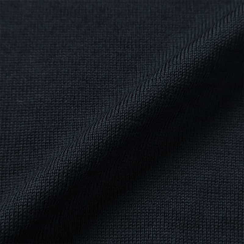 BARNEYS NEW YORK ジップアップ ウールニットカーディガン NAVY