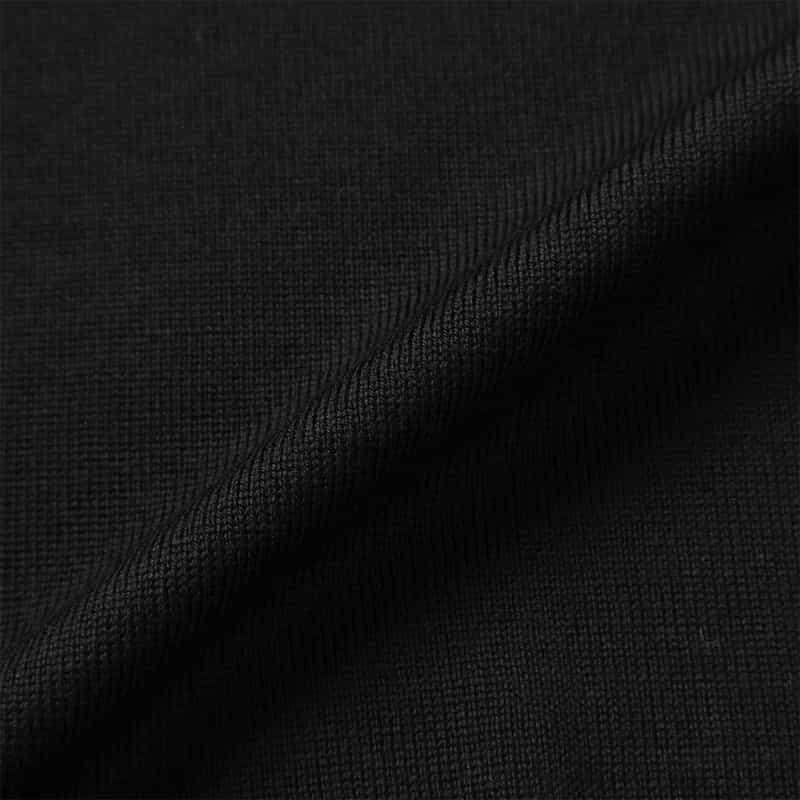 BARNEYS NEW YORK ジップアップ ウールニットカーディガン BLACK