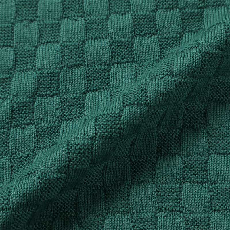 BARNEYS NEW YORK スキッパーニットポロシャツ GREEN