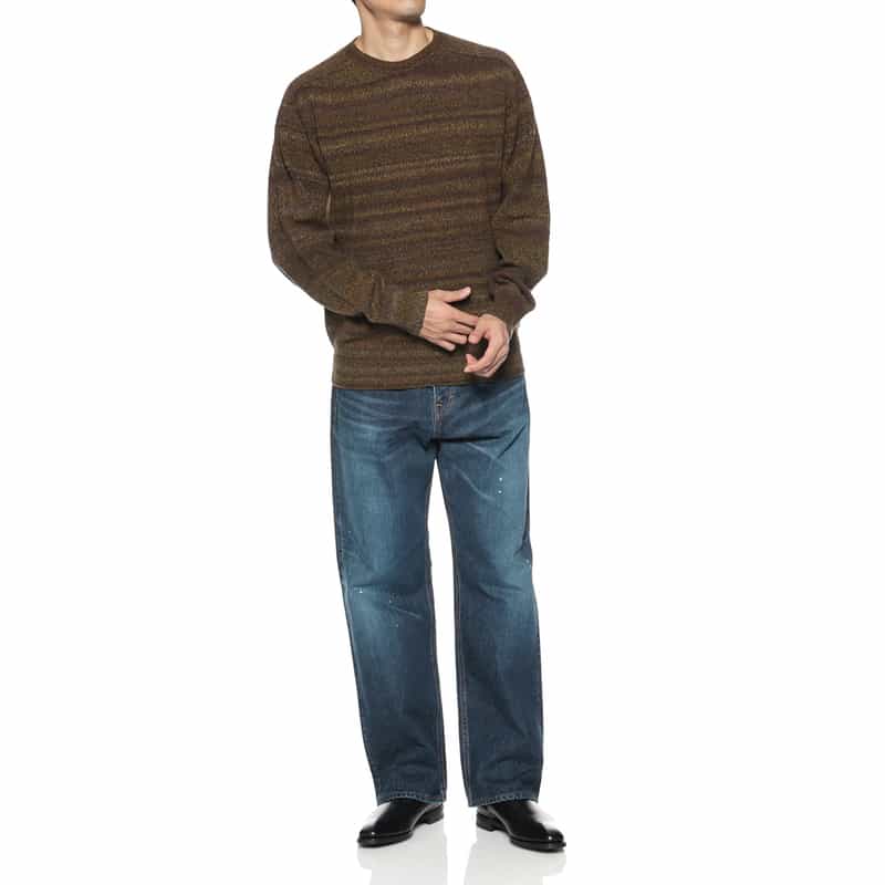 BARNEYS NEW YORK クルーネックニットプルオーバー BROWN