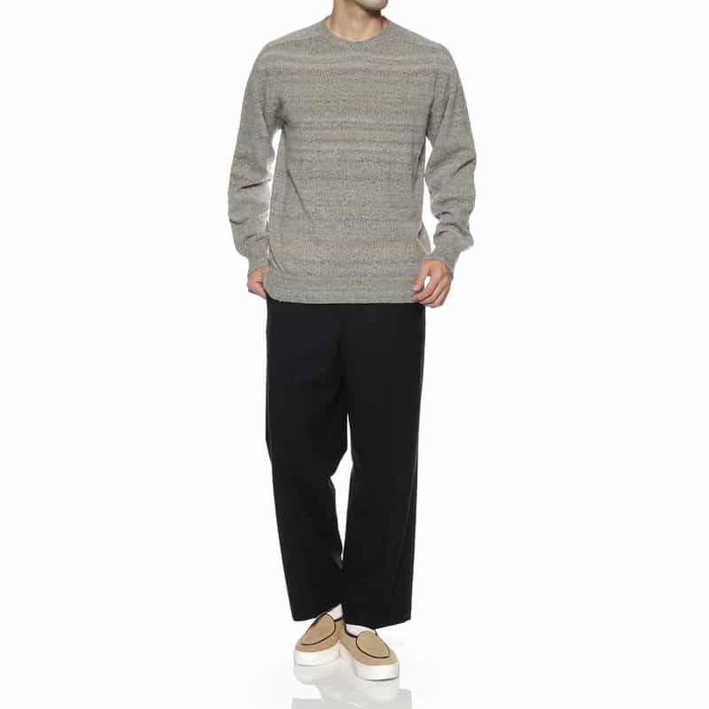 BARNEYS NEW YORK クルーネックニットプルオーバー LIGHT GRAY