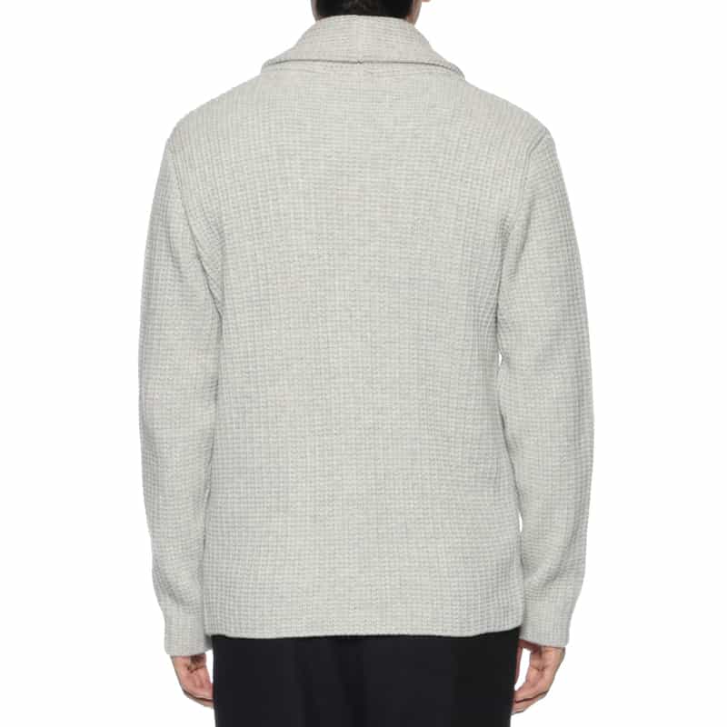 BARNEYS NEW YORK ショールカラーニットカーディガン LIGHT GRAY