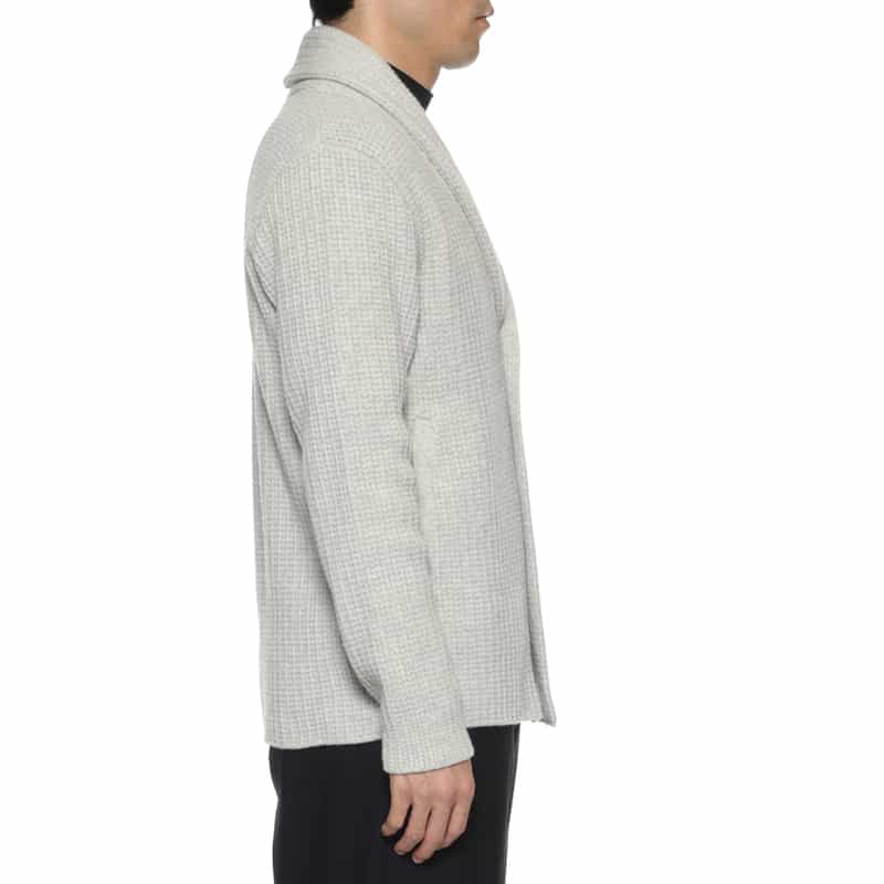 BARNEYS NEW YORK ショールカラーニットカーディガン LIGHT GRAY