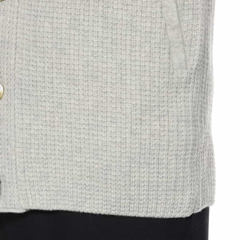 BARNEYS NEW YORK ショールカラーニットカーディガン LIGHT GRAY