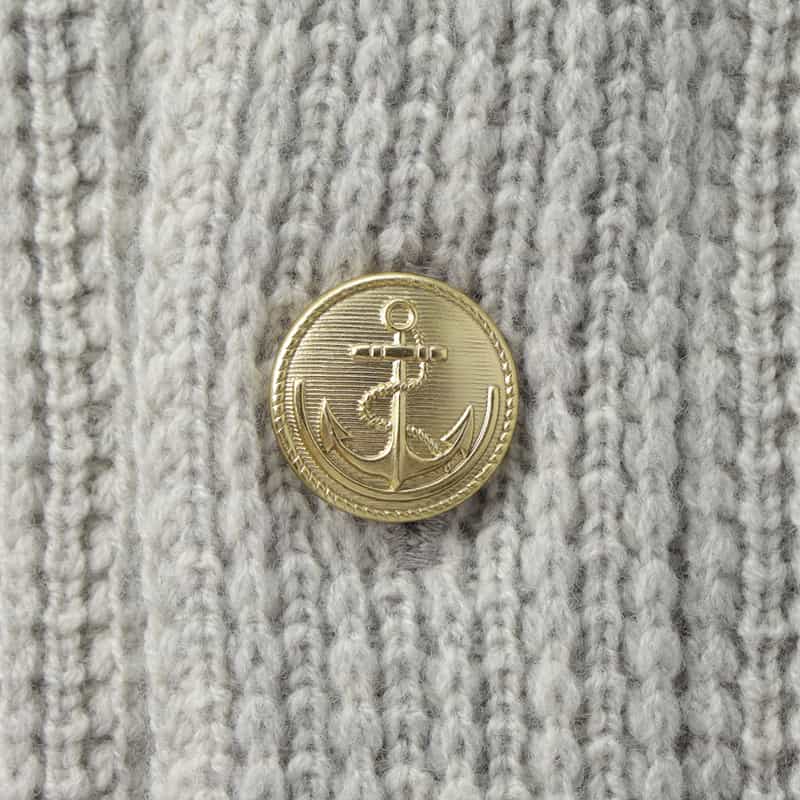 BARNEYS NEW YORK ショールカラーニットカーディガン LIGHT GRAY