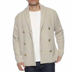 ダブルブレストニットカーディガン