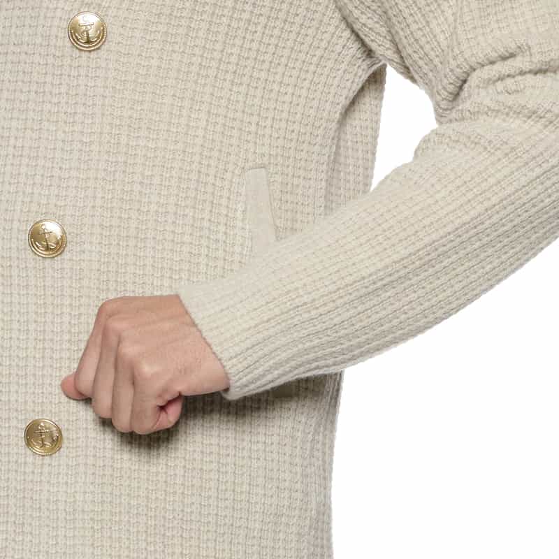 BARNEYS NEW YORK ダブルブレストニットカーディガン BEIGE