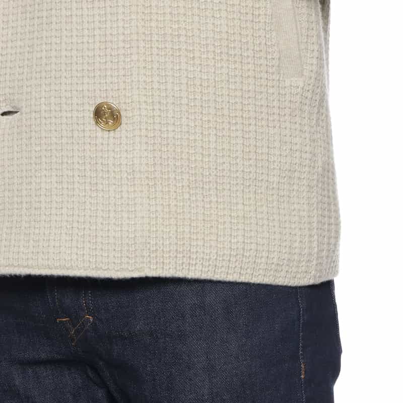 BARNEYS NEW YORK ダブルブレストニットカーディガン BEIGE