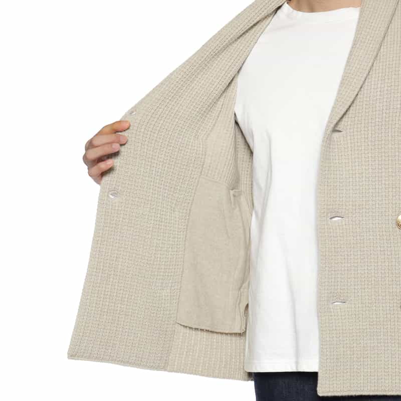 BARNEYS NEW YORK ダブルブレストニットカーディガン BEIGE