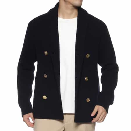 ダブルブレストニットカーディガン