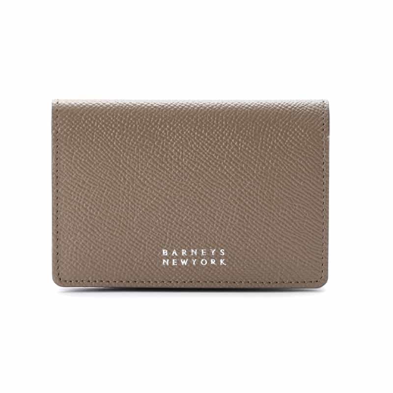 BARNEYS NEW YORK レザーカードケース GRAY BEIGE