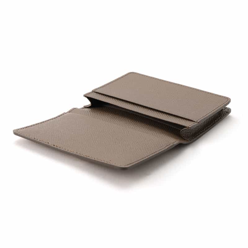 BARNEYS NEW YORK レザーカードケース GRAY BEIGE