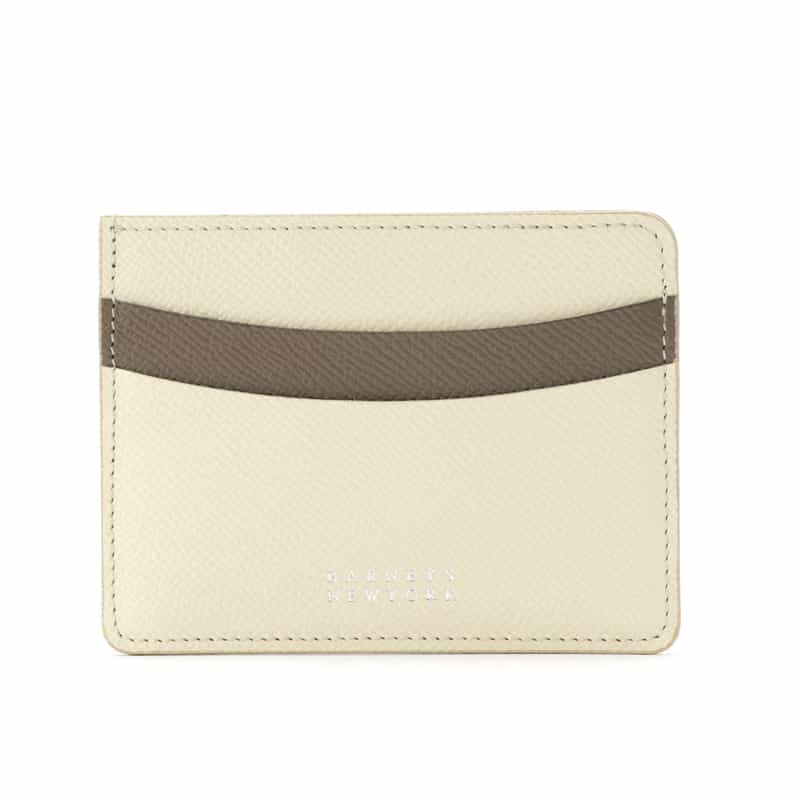 BARNEYS NEW YORK バイカラー レザーカードケース IVORY