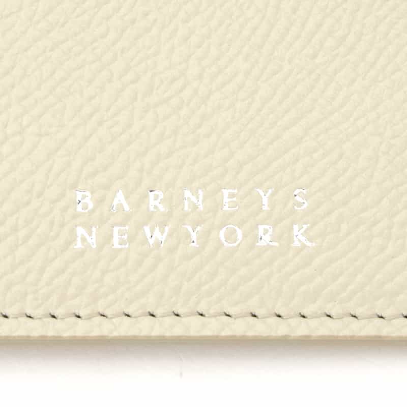 BARNEYS NEW YORK バイカラー レザーカードケース IVORY