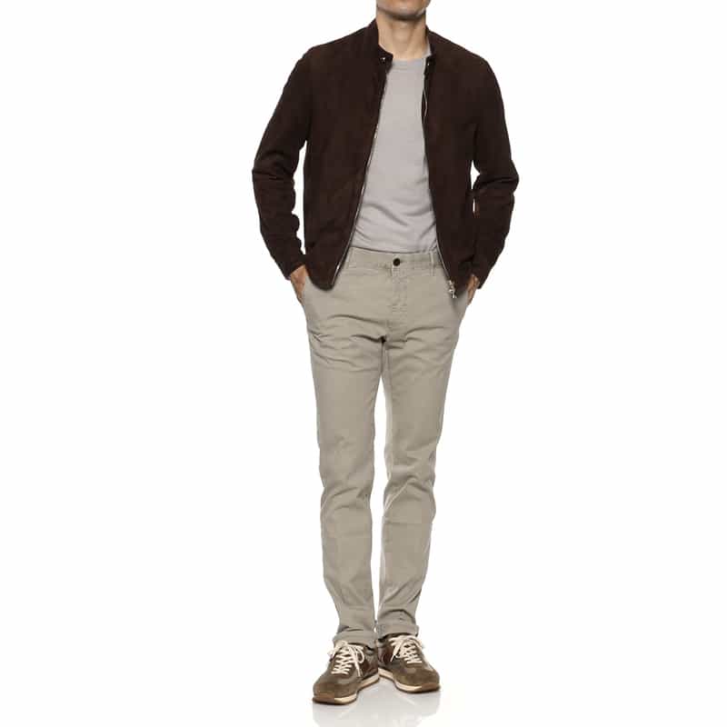 EMMETI EMMETI＜エンメティ＞ スエード素材シングルライダースジャケット"JURI" BROWN