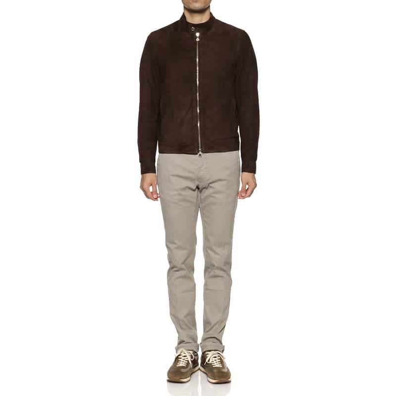 EMMETI EMMETI＜エンメティ＞ スエード素材シングルライダースジャケット"JURI" BROWN