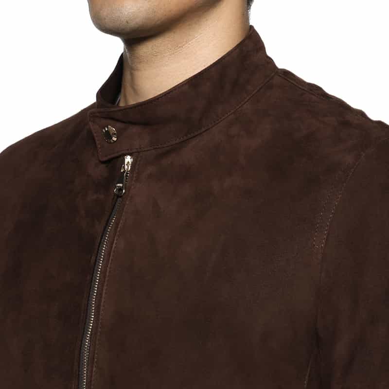 EMMETI EMMETI＜エンメティ＞ スエード素材シングルライダースジャケット"JURI" BROWN